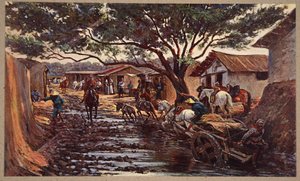 Eine russische Kolonie in Mukden, Illustration aus 